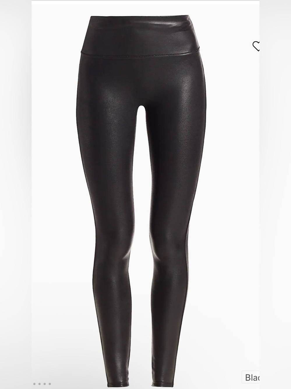 SPANX MOTO Shimmer High-Waist Black Leggings